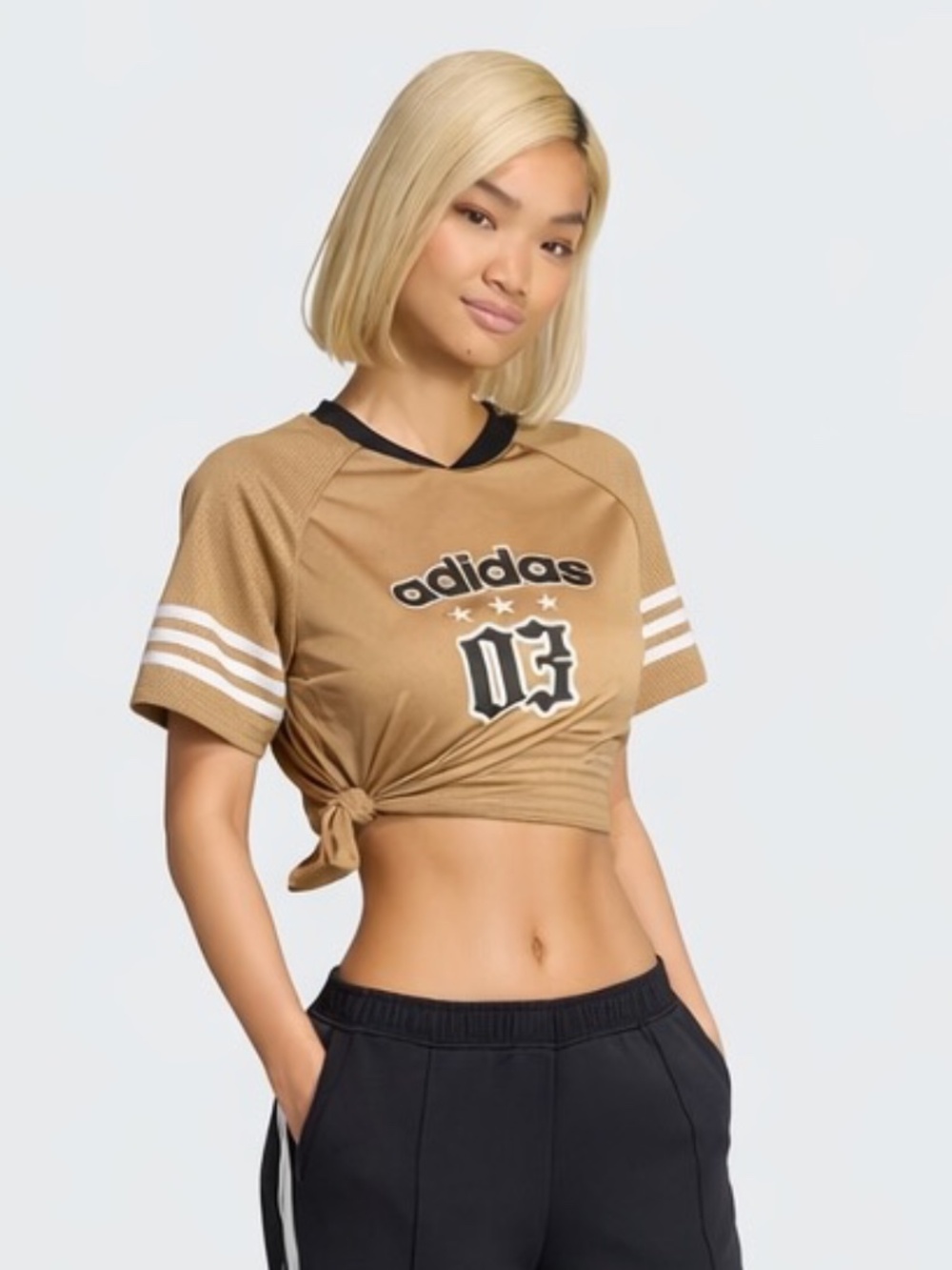 adidas Originals BB Iconic Jersey Neutral Golden Brown Medium KC6286 Y2K Sporty